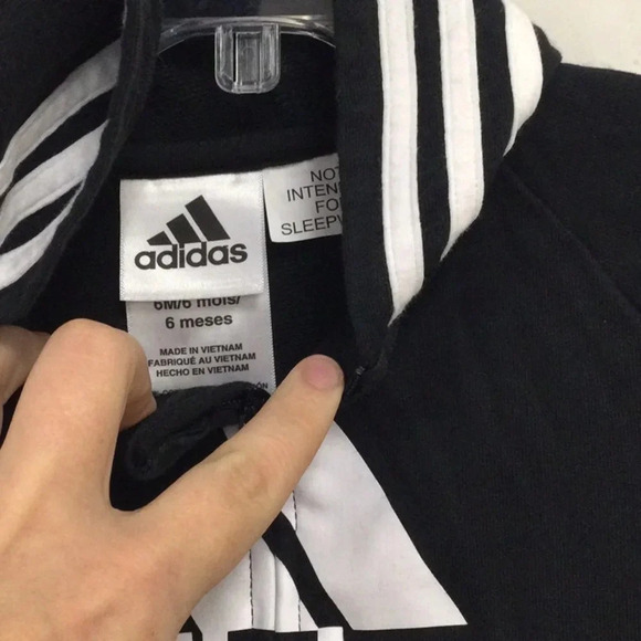 Adidas Sweatsuit size 6M Long Sleeve Zip Up with Hood - Picture 4 of 5